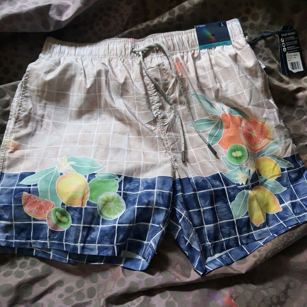 Brand Vintage Summer Men's Large Volley Swim Shorts Trunks 17” Length